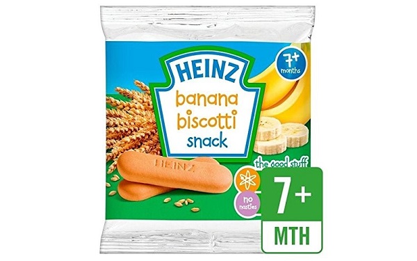 Galleta de cereal sabor plátano (banana biscotti snack) de Heinz