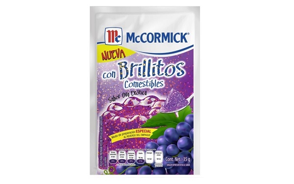 Gelatina con brillitos comestibles de McCormick (sobre de 35 gramos)
