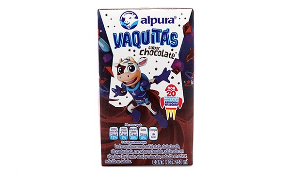 Leche Vaquitas sabor chocolate de Alpura (250 mililitros)