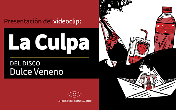 Banner de la presentación del video de la rola La Culpa del disco Dulce Veneno