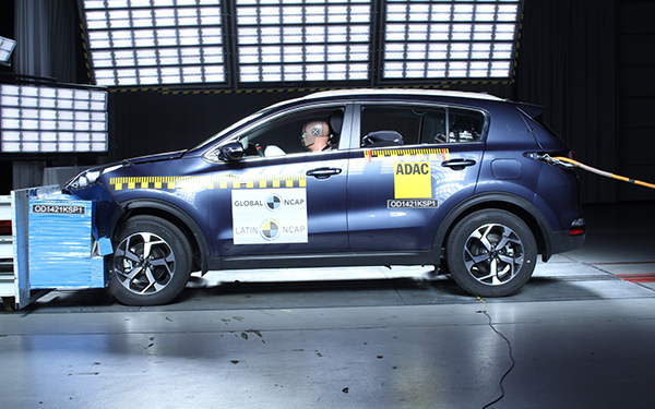 Kia Sportage + 2 Airbags en pruba de choque Latin NCAP