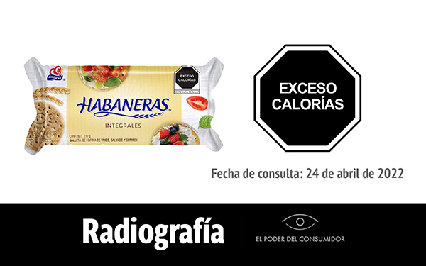 Banner de la radiografía de las galletas Habaneras Integrales Gamesa (paquete de 117 gramos)